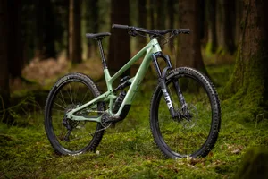 YT Jeffsy Core 3 three quarters Three quarter pack shot of the YT Jeffsy Core 3 full suspension mountain bike