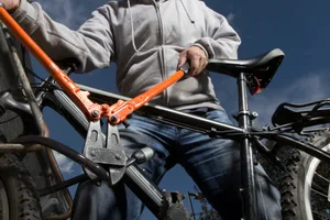 A bike theft in progress A bike theft in progress