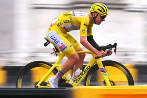 Tadej Pogacar at the TDF 2025 in Paris Tadej Pogacar at the TDF 2025 in Paris