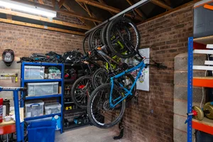 Stashed SpaceRail bike storage rack Stashed SpaceRail bike storage rack
