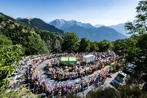 Alpe d’Huez during the Tour de France Alpe d'Huez during the Tour de France