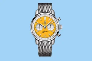 Breitling_TopTime B01 Eddy Merckx_AB01762C1I1A1_YellowMetal_RGB Breitling Top Time B01 Eddy Merckx watch.