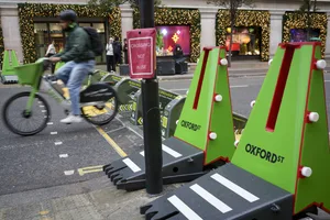 London’s Oxford Street Becomes Traffic-Free On the day that a section of Oxford Street closes completely to traffic, a pedestrian crossing is out of use, on 26th October 2026, in London, England. With two years in the planning and consultations, one kilometre of the capital's main retail area has become a traffic-free road after London Mayor Sadiq Khan, working with Tansport for London (TFL), has created almost a kilometre of London's Oxford Street into a pedestrian-only. This remains highly controversial as local businesses say that deliveries will be difficult with traffic displaced to other minor nearby streets. This first phase of the major overhaul is expected to be finished by spring 2027. (Photo by Richard Baker / In Pictures via Getty Images)