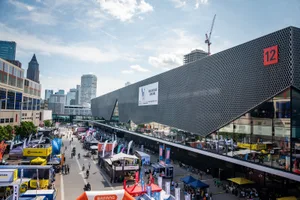 Halle 12: Demo Area Tradehall at Eurobike Frankfurt.