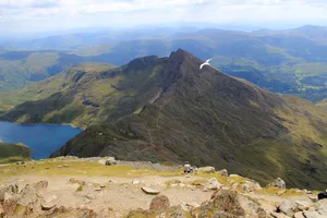 Snowdon summit Mountains and lakes seen from the summit of Snowdon