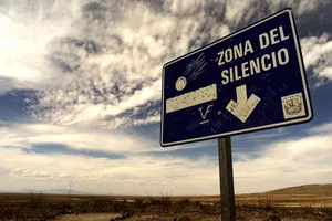 Zone-of-silence A sign showing the entrance to the zone of silence