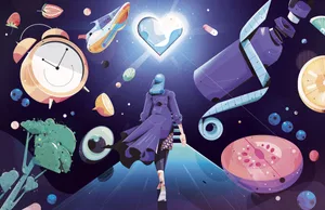 Health targets Woman surround by symbols representing different health targets