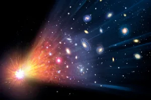 Big Bang and expanding universe, illustration illustration of the Big Bang.
