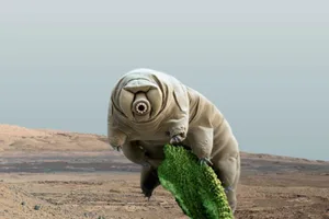 earth-creatures-mars Image of a tardigrade on Mars