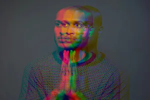 multiple exposure man Man photographed with multiple exposures.
