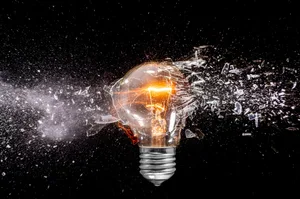 lightbulb explode Exploding lightbulb.
