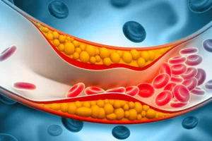ADHD and cholesterol Pruple Artery with cholesterol build up restricting blood flow
