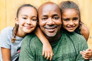 man with children Man with children