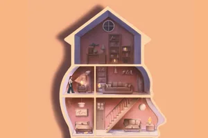 Memory tips An illustration of a dolls' house in the shape of a person's profile