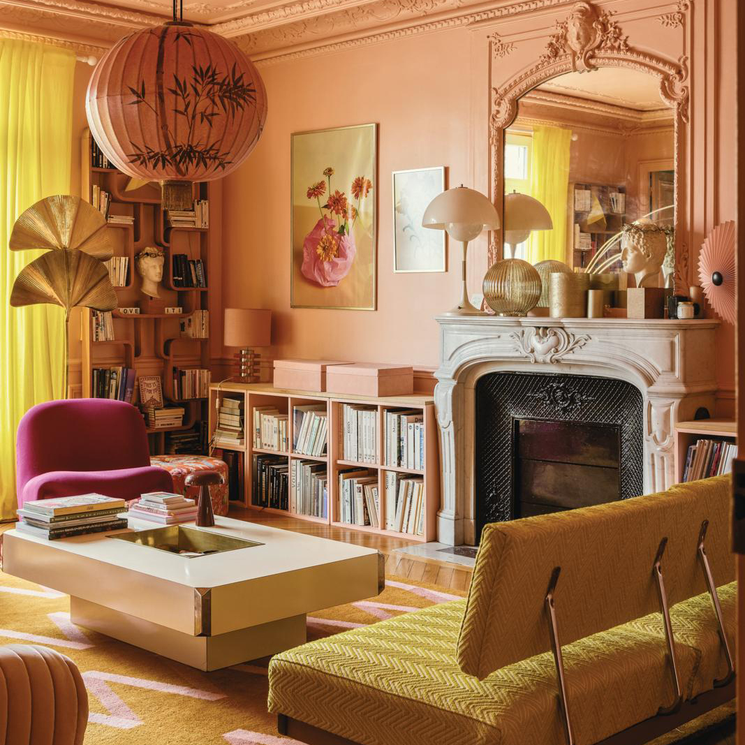 A Paris apartment bursting with ice-ream hues and joie de vivre