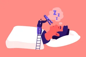How to stop snoring Illustration of a man snoring