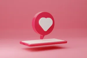 dating app mistakes Heart notification floating above a phone