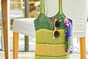 Beach bag pattern knitted beach bag