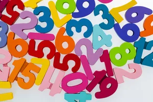 Relationship number rules A pile of colourful numbers