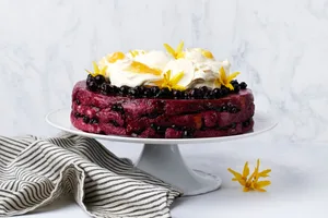 Blackcurrant summer pudding