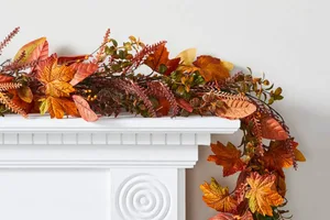 autumn-garland Autumnal Leaves Garland, £53, Not on the High Street