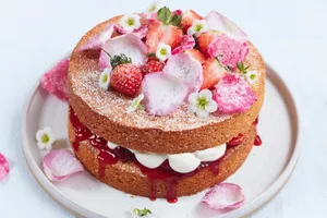 Classic rosewater Victoria sponge