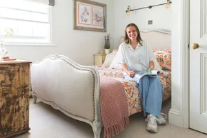 Cottagecore bedroom makeover Bedroom makeover shows to how to achieve cottagecore on a budget with reclaimed furniture