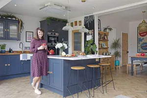 After knocking two rooms together and extending at the rear, the couple had plenty of space to their plan their dream kitchen After knocking two rooms together and extending at the rear, the couple had plenty of space to their plan their dream kitchen