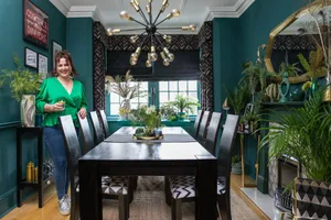 Dark green dining room makeover Dark green dining makeover ideas