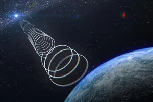 radio signal ASKAP J173608 2-321635 The mysterious radio signal, ASKAP J173608.2-321635, was picked up six times between January and September 2020, but what has been causing it? Credit: Sebastian Zentilomo