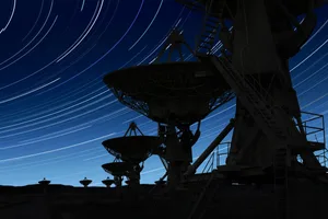 Radio telescopes are searching for signals from intelligent alien species in distant galaxies. Credit: Sharply Done / Getty Images Radio telescopes are searching for signals from intelligent alien species in distant galaxies. Credit: Sharply Done / Getty Images