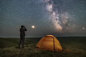 A pair of binoculars may be all you need to get started in astronomy. Credit: VW Pics / Contributor / Getty Images A pair of binoculars may be all you need to get started in astronomy. Credit: VW Pics / Contributor / Getty Images