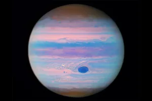 An image of Jupiter captured in ultraviolet light by the Hubble Space Telescope, released on 2 November 2023. Credit: NASA, ESA, and M. Wong (University of California – Berkeley); Processing: Gladys Kober (NASA/Catholic University of America) An image of Jupiter captured in ultraviolet light by the Hubble Space Telescope, released on 2 November 2023. Credit: NASA, ESA, and M. Wong (University of California - Berkeley); Processing: Gladys Kober (NASA/Catholic University of America)