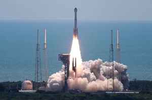 Boeing’s Starliner spacecraft launches from Cape Canaveral, Florida, 5 June 2024, marking its first crewed flight to the International Space Station. Photo by Joe Raedle/Getty Images Boeing’s Starliner spacecraft launches from Cape Canaveral, Florida, 5 June 2024, marking its first crewed flight to the International Space Station. Photo by Joe Raedle/Getty Images