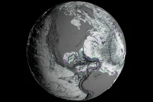 A map of the ocean seafloor produced using data from the SWOT satellite. Credit: Greg Shirah, David Sandwell, Yao Yu A map of the ocean seafloor produced using data from the SWOT satellite. Credit: Greg Shirah, David Sandwell, Yao Yu