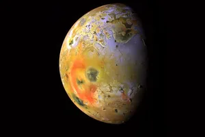 A view of Jupiter’s moon Io captured by the Galileo spacecraft. Credit: NASA/JPL/University of Arizona A view of Jupiter's moon Io captured by the Galileo spacecraft. Credit: NASA/JPL/University of Arizona