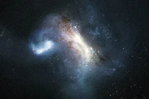 Low-energy-Kraken-Heracles Artist's impression of the LKH Milky Way merger 11.8 billion years ago. Credit: NASA, ESA, Joseph Olmsted (STScI)