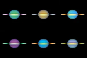 saturn filters colourful Views of Saturn in different wavelengths, as seen by the Hubble Space Telescope observation program called OPAL (Outer Planet Atmospheres Legacy). Science: NASA, ESA, Amy Simon (NASA-GSFC), Michael H. Wong (UC Berkeley). Image Processing: Joseph DePasquale (STScI)