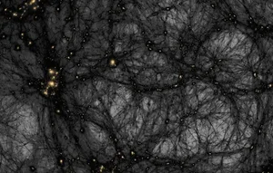 A simulation of the formation of dark matter structures from the early universe until today. Credit: Ralf Kaehler/SLAC National Accelerator Laboratory, American Museum of Natural History A simulation of the formation of dark matter structures from the early universe until today. Credit: Ralf Kaehler/SLAC National Accelerator Laboratory, American Museum of Natural History