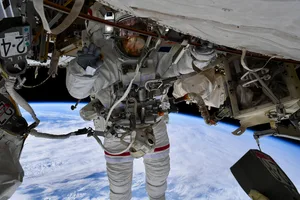ESA astronaut Sophie Adenot during a spacewalk on the International Space Station, September 1, 2026. Credit: NASA ESA astronaut Sophie Adenot during a spacewalk on the International Space Station, September 1, 2026. Credit: NASA