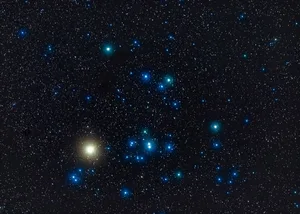 The sideways ‘V’ shaped Hyades star cluster with red giant star Aldebaran in Taurus. Photo by: Alan Dyer/VW PICS/Universal Images Group via Getty Images The sideways 'V' shaped Hyades star cluster with red giant star Aldebaran in Taurus. Photo by: Alan Dyer/VW PICS/Universal Images Group via Getty Images