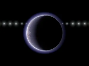 A star’s light faded gently as 2002 XV93 crossed in front – a sign that it has a thin atmosphere. Credit: NAOJ A star’s light faded gently as 2002 XV93 crossed in front – a sign that it has a thin atmosphere. Credit: NAOJ