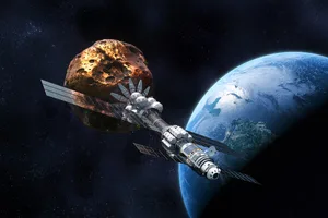 Artist’s impression of a spacecraft mining an asteroid. Credit: Maciej Frolow / Getty Images Artist's impression of a spacecraft mining an asteroid. Credit: Maciej Frolow / Getty Images