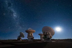 Four antennas of the Atacama Large Millimeter/submillimeter Array (ALMA) in Chile. Credit: ESO/José Francisco Salgado (josefrancisco.org) Four antennas of the Atacama Large Millimeter/submillimeter Array (ALMA) in Chile. Credit: ESO/José Francisco Salgado (josefrancisco.org)