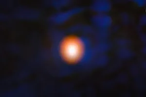 Epsilon Indi Ab Image of super Jupiter exoplanet Epsilon Indi Ab, captured using the coronagraph on the James Webb Space Telescope’s MIRI (Mid-Infrared Instrument). The star symbol marks the location of the exoplanet's host star, which is blocked by the coronagraph. Credit: NASA, ESA, CSA, STScI, Elisabeth Matthews (MPIA)