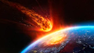 Artist’s impression of a fiery asteroid heading for Earth. Credit: NASA Goddard Space Flight / Reto Stöckli Artist's impression of a fiery asteroid heading for Earth. Credit: NASA Goddard Space Flight / Reto Stöckli