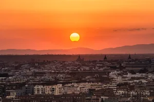 Partial solar eclipse over Madrid, Spain. Credit: Cavan Images / Getty Images Partial solar eclipse over Madrid, Spain. Credit: Cavan Images / Getty Images