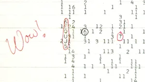 Wow signal The Wow! signal. A message from an extra-terrestrial civilisation, or something else? We may never know. Credit: Big Ear Radio Observatory and North American AstroPhysical Observatory (NAAPO).