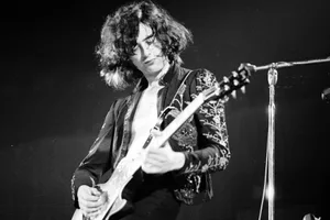 Jimmy-Page-1970 Jimmy Page performing live, circa 1970