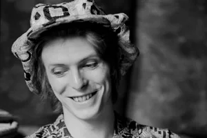 David Bowie 1972 David Bowie being interviewed at his ground floor flat at Haddon Hall, where he has been redecorating the ceiling in silver paint, Beckenham, London, 24th April 1972